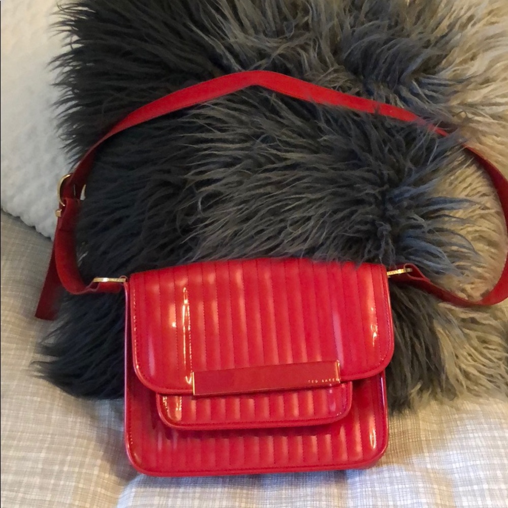 Red patent leather TED BAKER bag